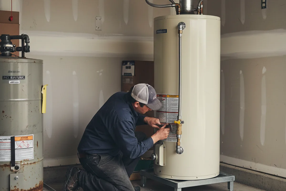 Water heater and shutoff valve replacement in Lewes